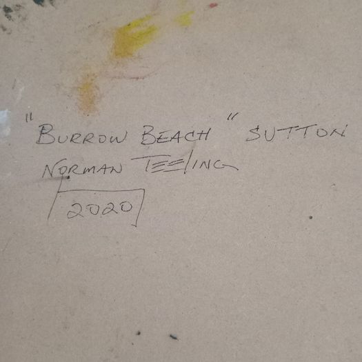 Norman Teeling..."Burrow Beach,Sutton" Gilt Framed Oil on Board Painting