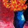 Series of four 8 x 10 floral paintings. Acrylic on canvas board. Original work by seller Image 4