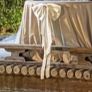Bow for wedding, cream white, perfect for cake table, has ribbon at back to tie/hang up Image 3