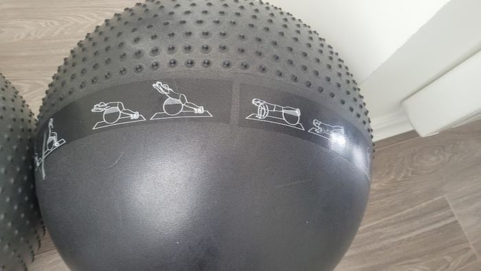 2 Exercises Balls Set: Knobby Massage Ball & Gym Ball with Hand Pump