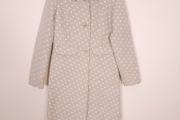 Gerard Darel Beige Cream Polka Dot Tailored Longline Coat Jacket 36-38EU