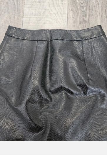 Croc Effect Faux Leather Mini Skirt  New Look  UK 12