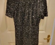 Black sequin Tesco f & f dress Size 12 brand new with tags