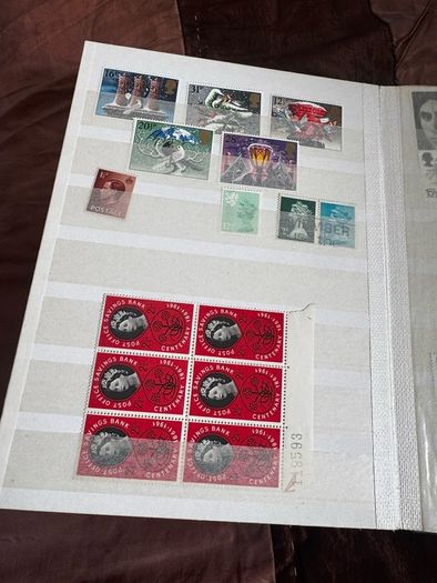 Mint UK album with stamps