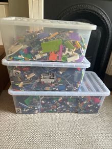 3 large boxes of LEGO