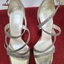 Gold High Heel Sandals Image 2