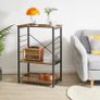 Industrial Microwave Oven Shelf, Bakers Rack with 6 S-Hooks, 3-Tier Storage Shelves for Kitchen Living Room, Kitchen Shelf for Spices, Pots, and Pans, Rustic Brown (FREE POSTAGE) Image 6
