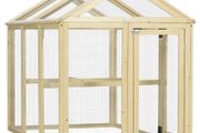 Large Chicken Run, Wooden Chicken coop, with Combinable Design - Natural Wood Finish
