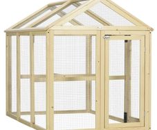 Large Chicken Run, Wooden Chicken coop, with Combinable Design - Natural Wood Finish