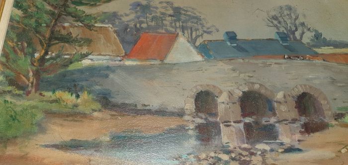 Broughan Bridge,  Baltray, Co.Louth  oil painting