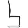 Cantilever Dining Chairs 4 pcs Black Fabric Image 3