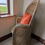 Vintage wicker peacock chair - mid century. Image 4