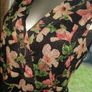Blue Vanilla Black Floral Leaf Wrap Front V-Neck Dress size UK12 EU40 Postage included Image 3