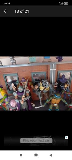 Neca TMNT collection with neca diorama