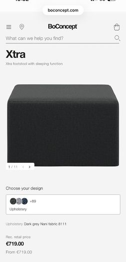 BoConcept Xtra foldable bed