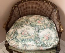 Antique Cane Back Tub Armchair / Occasional Chair