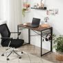 _Computer Desk, Folding Desk with 8 Hooks, Workstation Image 2