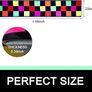 Neon Runner Rug for Party, Blacklight UV Reactive Light up Dance Floor Mat, Non-Slip Fluorescent Luminous Colorful Grid Carpet, Glow in The Dark 80s Birthday Raves Room Decor 300cmx60cmx1cm Image 3