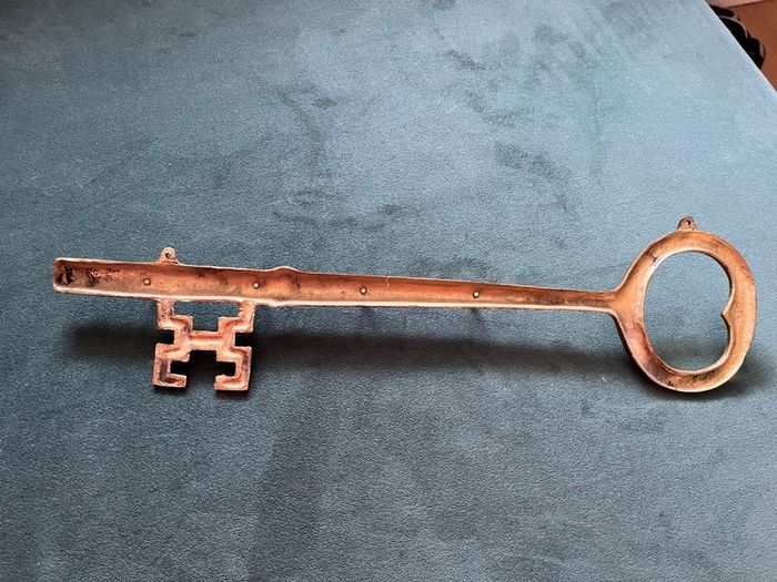 Large brass key hooks