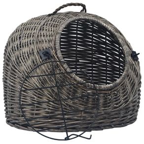 Cat Transporter Grey  Natural Willow