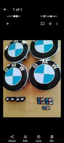 Brand New BMW Alloy Wheel Centre Caps 68mm x4 + Msports Wheel Sticker's x5 + Msports Dust Caps x4