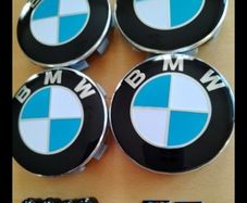 Brand New BMW Alloy Wheel Centre Caps 68mm x4 + Msports Wheel Sticker's x5 + Msports Dust Caps x4