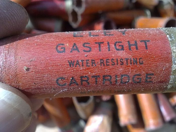 Large quantity of old cardboard cartridges