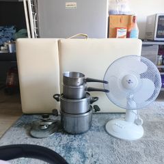 fan and massage bed and cooking tubs