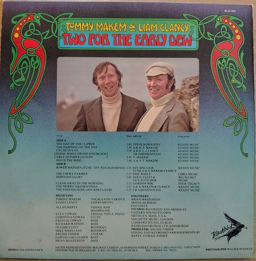Tommy Makem & Liam Clancy - Two For The Early Dew Vinyl LP (1978) Original Irish Pressing Folk EX+