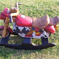 Wooden Rocking Motorbike