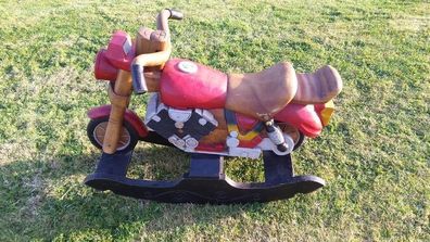 Wooden Rocking Motorbike