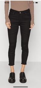 Biker jeans skinny fit black size L uk10-12