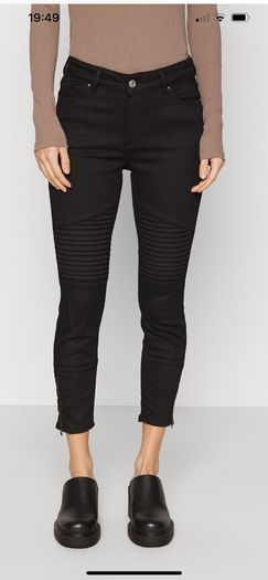 Biker jeans skinny fit black size L uk10-12