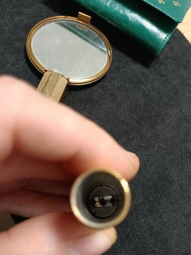 Folding Stratton Lipstick Case with Mirror