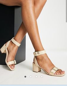 London Rebel block heel sandals size 4