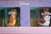 Paladone Disney Marie &amp; Lady glass mugs