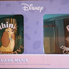 Paladone Disney Marie & Lady glass mugs