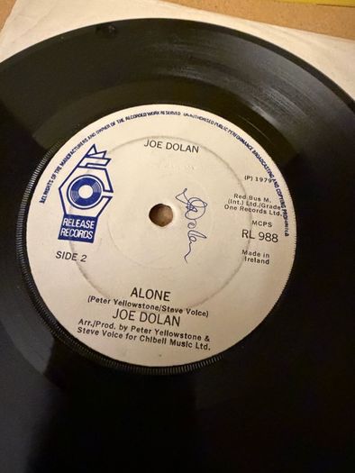 Joe Dolan Silent Night Alone 1979 Irish 7inch Possible Autograph