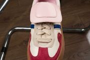 Streetstyle Platform Sneakers Pink &amp; Cream Leather 38EU