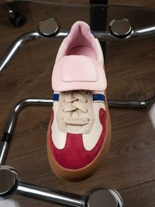 Streetstyle Platform Sneakers Pink & Cream Leather 38EU