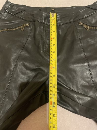 Ladies black real leather trousers Size 12
