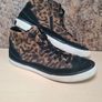 womens CLARKS ACELEY ZIP HI TOP SUEDE trainers runners leopard print  Size UK 8 D EU 42 converse style (AT2) Image 2