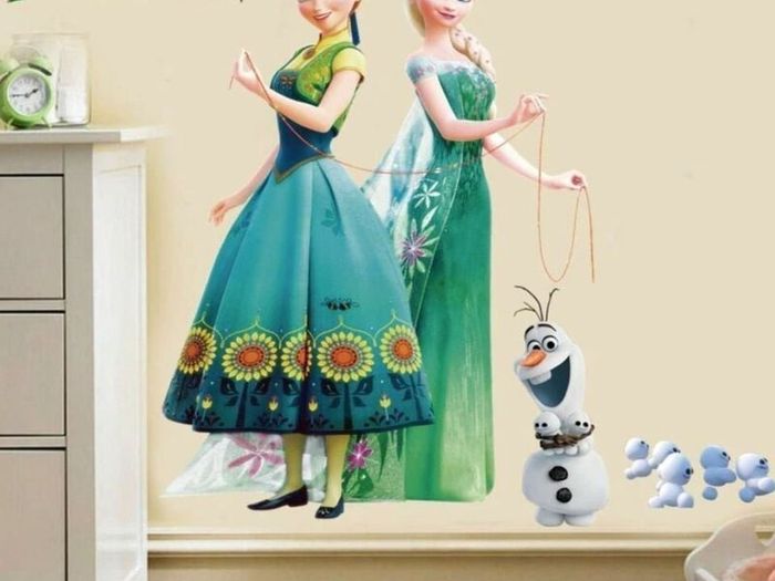FROZEN Anna and Elsa Wall Stickers, Children's Room Decoration, Wall Decals, Home Decor