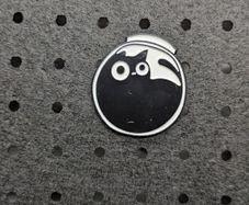 Cat in a bowl enamel pin