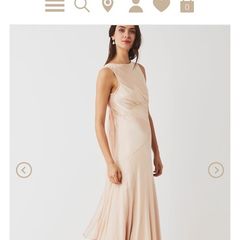 Beautiful Bridesmaid or wedding dress 1 NO. Ghost London Taylor Bridesmaid Dress (Oyster Colour) + FREE FULL LENGTH Cover 60%+ REDUCTION on RRP