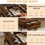 Coffee Table - 3-Partition Industrial Tables Image 6