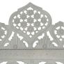 Hand carved 5 Panel Room Divider Grey 200x165 cm Solid Mango Wood Image 7