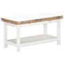Extendable Coffee Table White 90x(45-90)x45 cm Solid Mango Wood Image 4