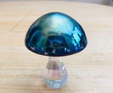 Handmade Mushroom Glass Paper Weight