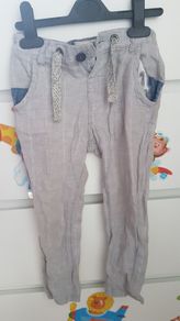 next grey linen boy pants size 2-3 years